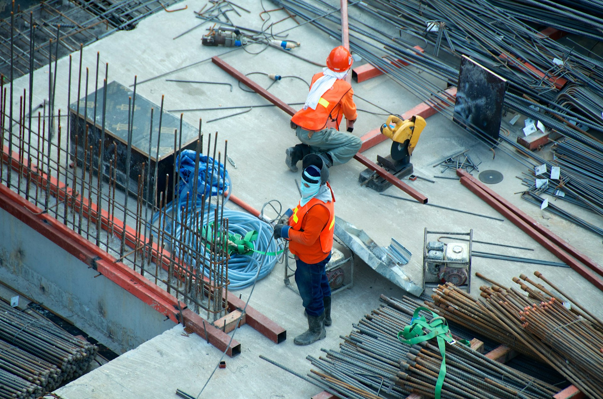 Our construction team on site